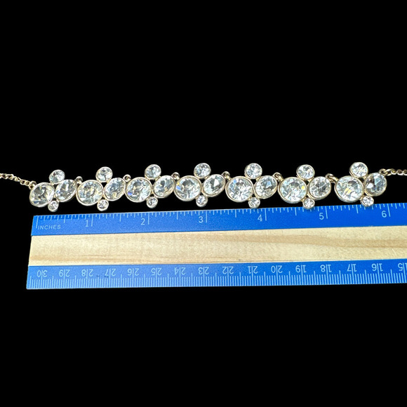 Vintage Natasha Signed GoldToned Crystal Statement Necklace - Picture 7 of 7